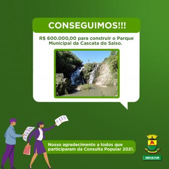 Parabéns Caçapava do Sul, conseguimos R$800 mil reais através da Consulta Popular!