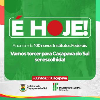 É hoje! Anuncio oficial dos novos 100 Institutos de Educação